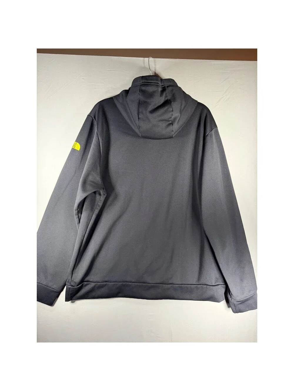 The North Face Mountain Athletics Hoodie Men XL Black Yellow Pullover Sweatshirt
